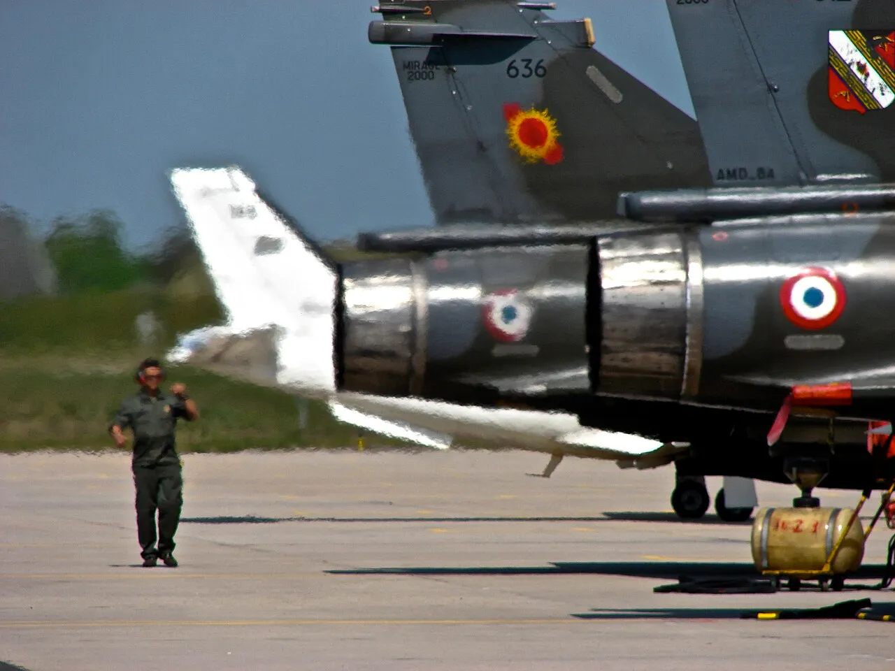 Een Mirage 2000D-gevechtsvliegtuig van de Franse lucht- en ruimtemacht, het type dat bij Rogéville neerstortte.